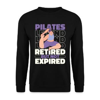 Pilates Im Ruhestand - Unisex Pullover - Schwarz - Vorne - Alina (178cm) & Michal (187cm)