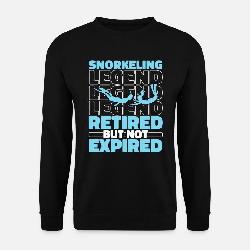 Retired snorkeling - Unisex Sweatshirt - black