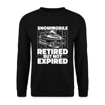 Schneemobil Motorschlitten Im Ruhestand - Unisex Pullover - Schwarz - Vorne - Alina (178cm) & Michal (187cm)
