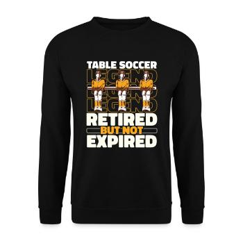 Retired table football - Unisex Sweatshirt - black - Front - Alina (178cm) & Michal (187cm)