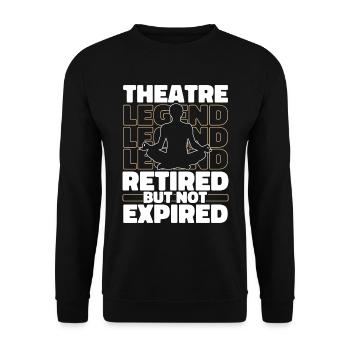 Yoga in retirement - Unisex Sweatshirt - black - Front - Alina (178cm) & Michal (187cm)