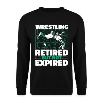 Wrestling Wrestler Im Ruhestand - Unisex Pullover - Schwarz - Vorne - Alina (178cm) & Michal (187cm)