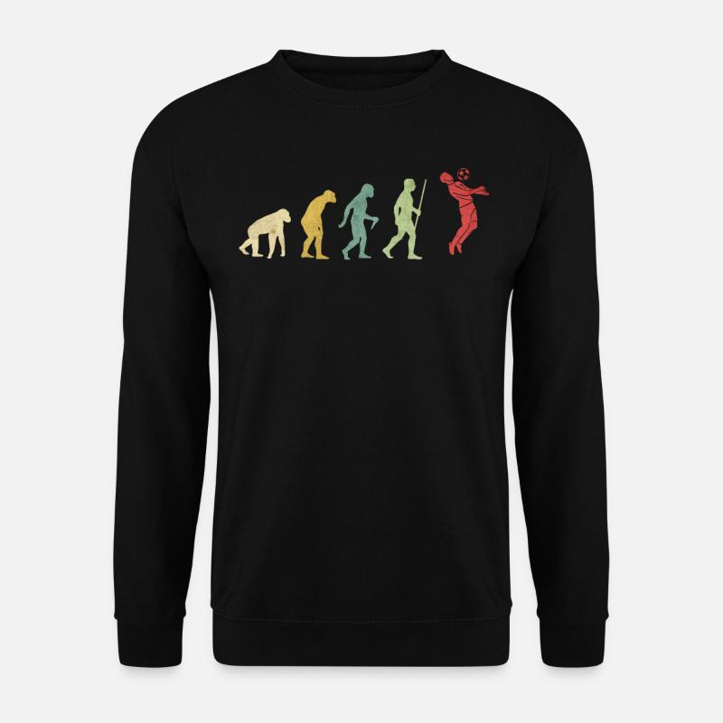 Fußballspieler Evolution - Unisex Pullover - Schwarz