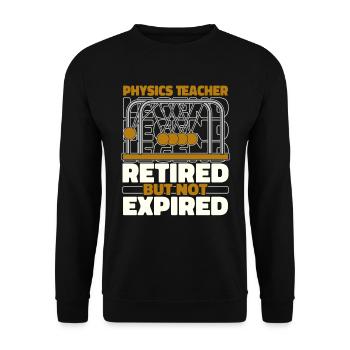 Phyiker physique à la retraite - Sweat-shirt Unisexe - noir - Devant - Alina (178cm) & Michal (187cm)