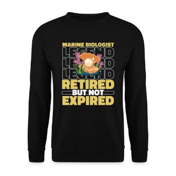 Marine Biologist Marine Biology Retired - Unisex Sweatshirt - black - Front - Alina (178cm) & Michal (187cm)