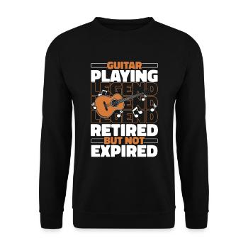 Akustikgitarre Im Ruhestand - Unisex Pullover - Schwarz - Vorne - Alina (178cm) & Michal (187cm)