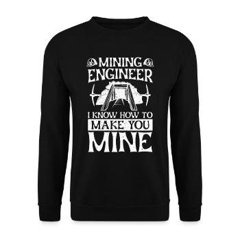 Ingénieur Miner Ingénieur Minier - Sweat-shirt Unisexe - noir - Devant - Alina (178cm) & Michal (187cm)