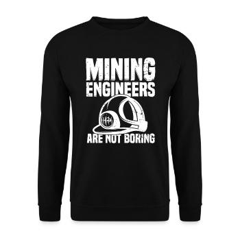 Engineer Lustig Mining Engineer - Unisex Sweatshirt - black - Front - Alina (178cm) & Michal (187cm)