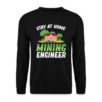 Ingenieur Lustig Bergbauingenieur - Unisex Pullover - Schwarz - Vorne - Alina (178cm) & Michal (187cm)