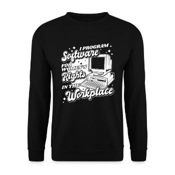 Entwickler Coder Programmierer Computer - Unisex Pullover - Schwarz - Vorne - Alina (178cm) & Michal (187cm)