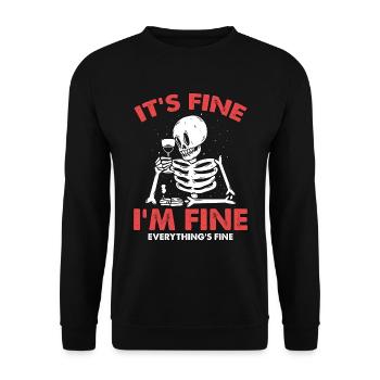 X-Ray Techs It's Fine I'm Fine Radiologist Lovers - Unisex Pullover - Schwarz - Vorne - Alina (178cm) & Michal (187cm)
