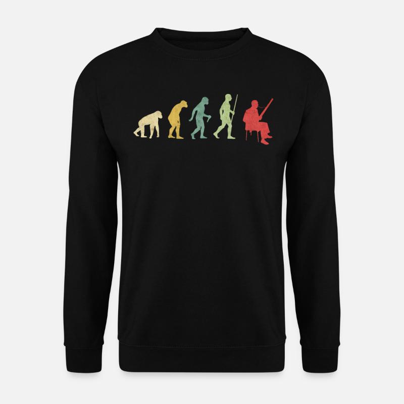 Oboe spielt Evolution - Unisex Pullover - Schwarz