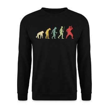 Ninja Pose Evolution - Unisex Sweatshirt - black - Front - Alina (178cm) & Michal (187cm)