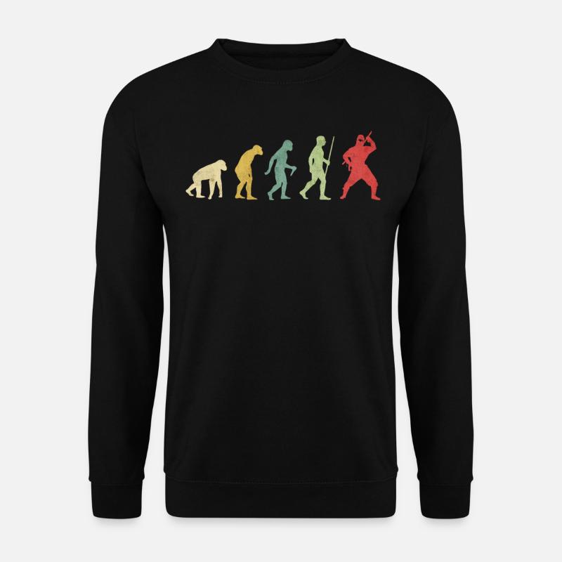 Ninja Pose Evolution - Unisex Pullover - Schwarz