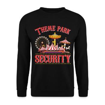 Fun Theme Park Safety Parents Boys - Unisex Sweatshirt - black - Front - Alina (178cm) & Michal (187cm)