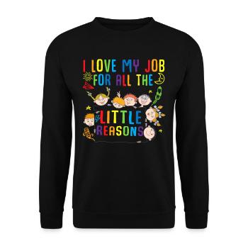 Kindergarten Teachers Women School Lessons - Unisex Sweatshirt - black - Front - Alina (178cm) & Michal (187cm)