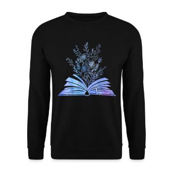 Livres de fleurs sauvages Lire Femmes Jardinage - Sweat-shirt Unisexe - noir - Devant - Alina (178cm) & Michal (187cm)