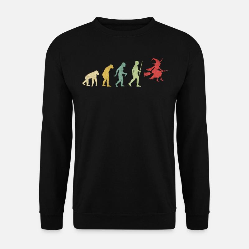 Halloween Witch Flying Besenentwicklung - Unisex Pullover - Schwarz