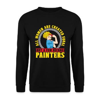 Maler Lackierer Lustig - Unisex Pullover - Schwarz - Vorne - Alina (178cm) & Michal (187cm)