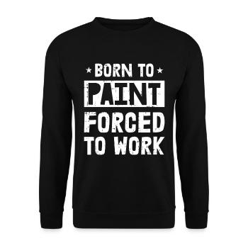 Peintre Vernisseur drôle - Sweat-shirt Unisexe - noir - Devant - Alina (178cm) & Michal (187cm)