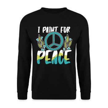 Painter Varnisher Peace - Unisex Sweatshirt - black - Front - Alina (178cm) & Michal (187cm)