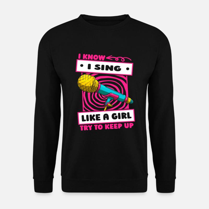 Chorleiter Mikrofon - Unisex Pullover - Schwarz