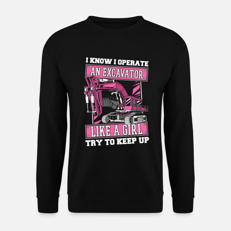 Excavator driver funny - Unisex Sweatshirt - black