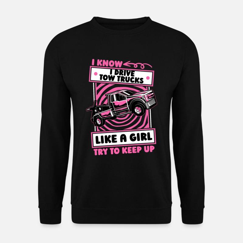 Abschleppdienst Abschlepper Mädchen - Unisex Pullover - Schwarz