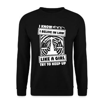 Avocat Avocat Jura Humour - Sweat-shirt Unisexe - noir - Devant - Alina (178cm) & Michal (187cm)