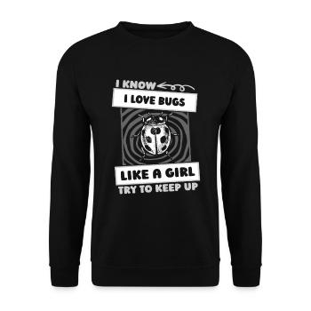 Entomology Entomologist Insect Humor - Unisex Sweatshirt - black - Front - Alina (178cm) & Michal (187cm)