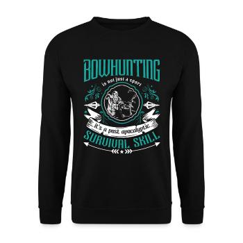 Bowhunting Is Not Just A Bow Arrow Sport Bowhunter - Unisex Pullover - Schwarz - Vorne - Alina (178cm) & Michal (187cm)