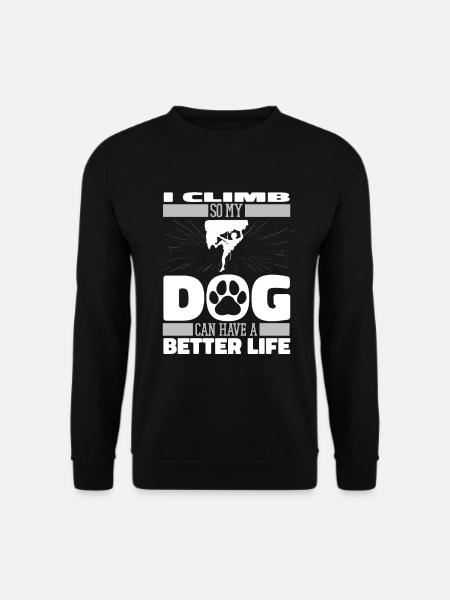Climbing Climbing Dog - Unisex Sweatshirt - black
