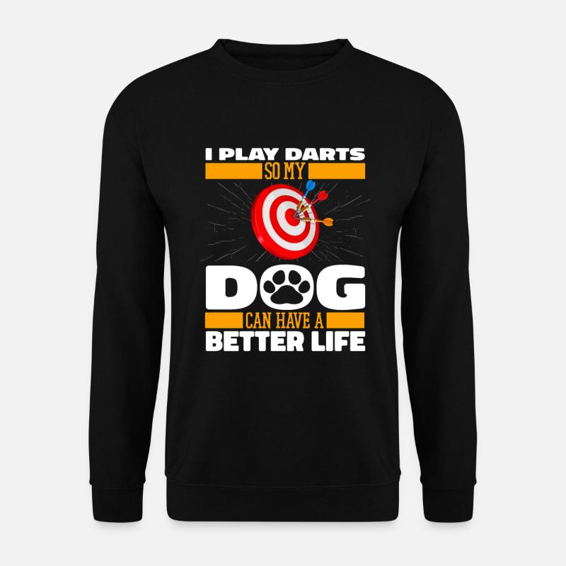 Darts Darts Player Dog - Unisex Sweatshirt - black
