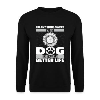 Sunflower Dog - Unisex Sweatshirt - black - Front - Alina (178cm) & Michal (187cm)