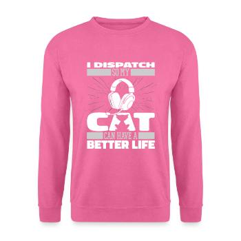 Emergency call control center cats - Unisex Sweatshirt - pink - Front