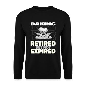 Boulangerie Baker Bakery Retraité - Sweat-shirt Unisexe - noir - Devant - Alina (178cm) & Michal (187cm)