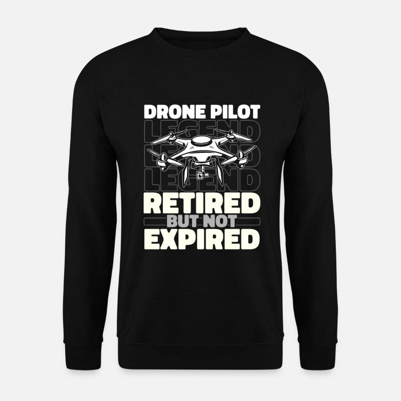 Drone Quadcopter Retired - Unisex Sweatshirt - black