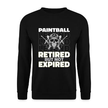 Paintball Im Ruhestand - Unisex Pullover - Schwarz - Vorne - Alina (178cm) & Michal (187cm)