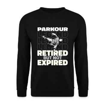 Parkour Im Ruhestand - Unisex Pullover - Schwarz - Vorne - Alina (178cm) & Michal (187cm)