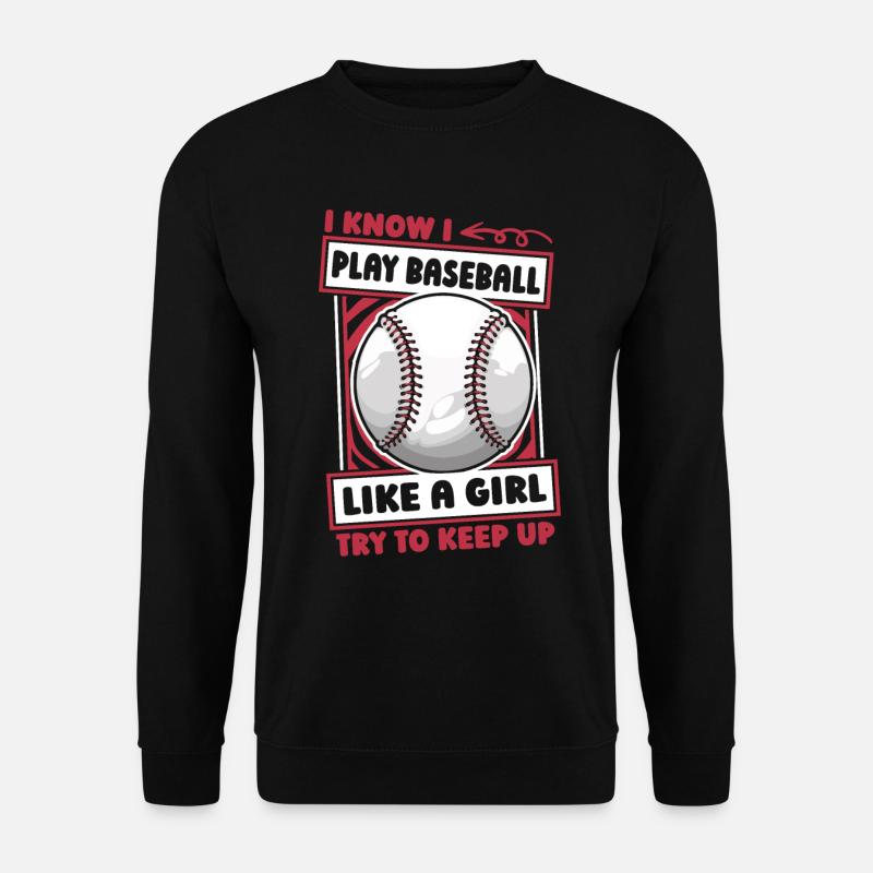 Fille de baseball - Sweat-shirt Unisexe - noir