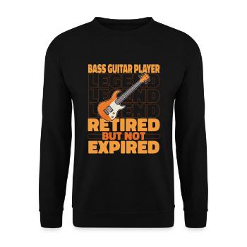 Bassist Bass Guitar Retired Bassist - Unisex Sweatshirt - black - Front - Alina (178cm) & Michal (187cm)