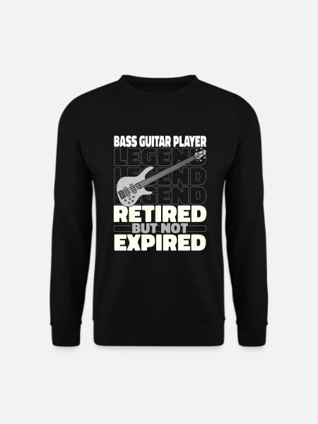 Bassist Bass Guitar Retired Bassist - Unisex Sweatshirt - black