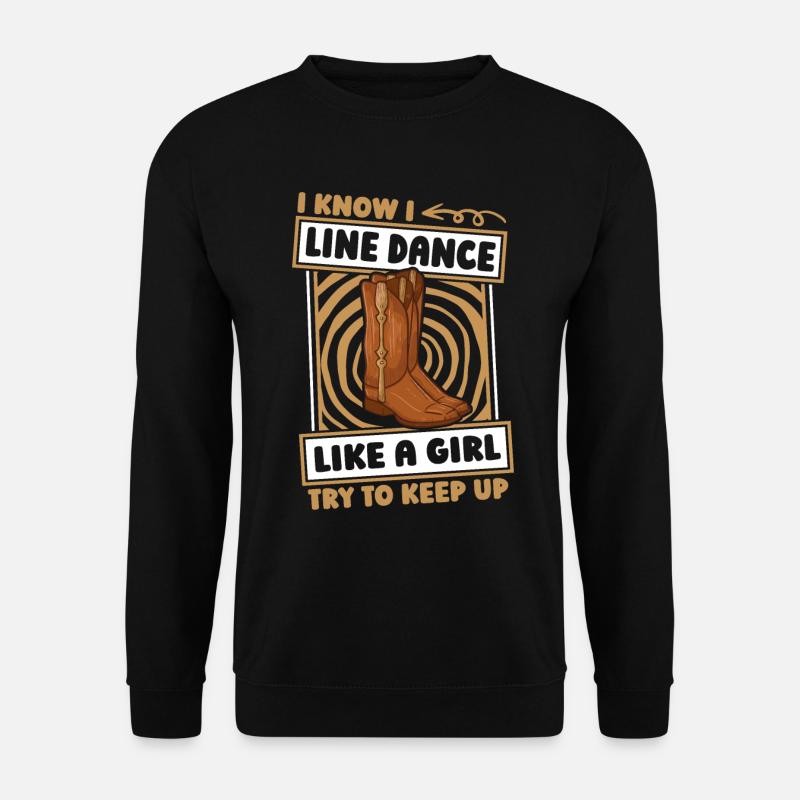 Line Dance Funny - Unisex Sweatshirt - black