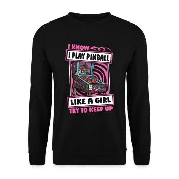 Humour flipper - Sweat-shirt Unisexe - noir - Devant - Alina (178cm) & Michal (187cm)