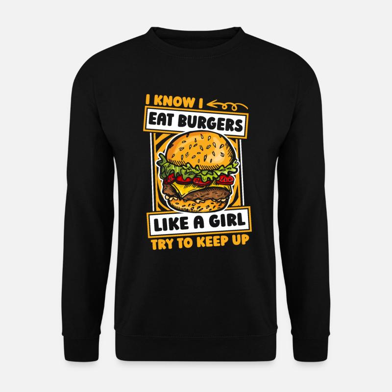 Burger Hamburger Mädchen - Sweat-shirt Unisexe - noir