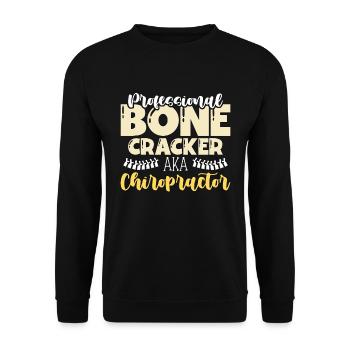 Chiropratique Craque-os professionnel Loves Chiro - Sweat-shirt Unisexe - noir - Devant - Alina (178cm) & Michal (187cm)
