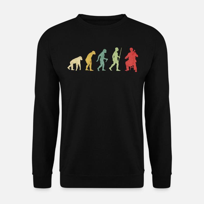 Cello spielende Mannentwicklung - Unisex Pullover - Schwarz