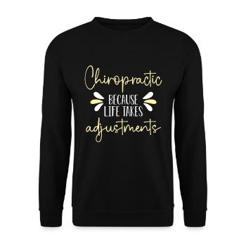La chiropratique parce que la vie nécessite une thérapie physique - Sweat-shirt Unisexe - noir - Devant - Alina (178cm) & Michal (187cm)