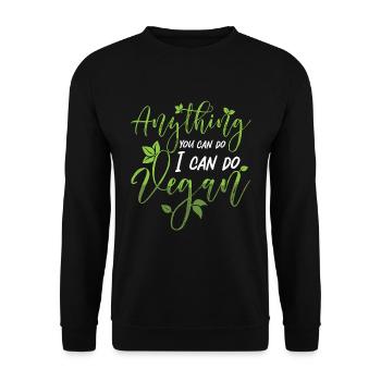 Chef végétalien Tout ce que vous pouvez faire Légumes Chefs végétaliens - Sweat-shirt Unisexe - noir - Devant - Alina (178cm) & Michal (187cm)