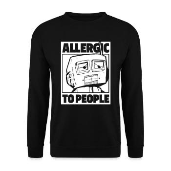 Robotique Ai Robot Drôle Allergique aux Gens - Sweat-shirt Unisexe - noir - Devant - Alina (178cm) & Michal (187cm)